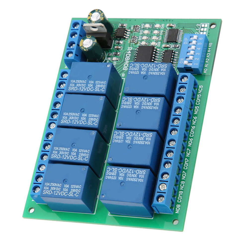 12V 8ÂChannel Rs485 Relay Plc Expansion Board For Rtu Protocol Remote Control 3011323732643