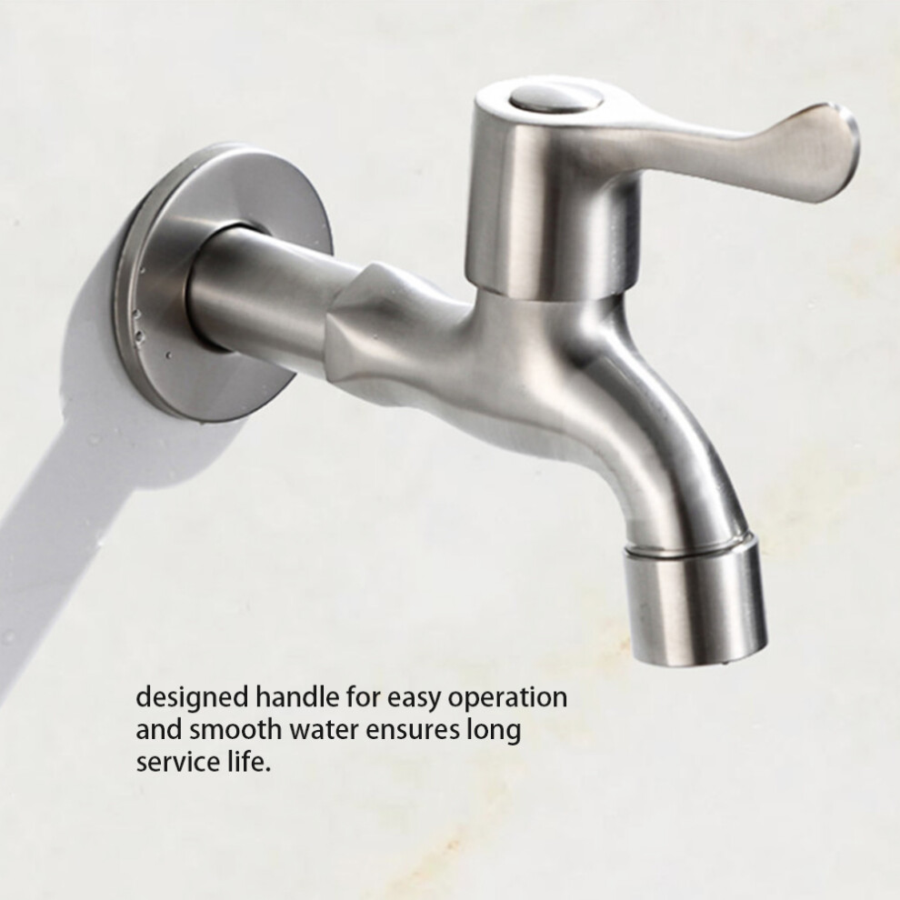 G1/2In Stainless Steel Washing Machine Sink Basin Single Cold Faucet Water Tap Bathroom 8081323736038