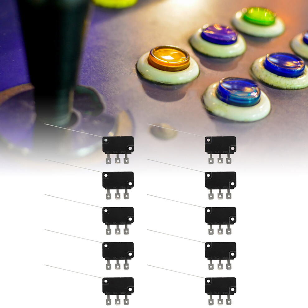 10Pcs Normally Open Micro Switch Long Pin For Electronic Switches Game Console Buttons 8191323736522