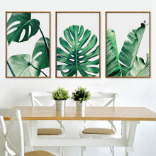 3Pcs/Set 40x50cm Green Leaves Pattern Canvas Painting Wall Art Picture Home Office Decoration