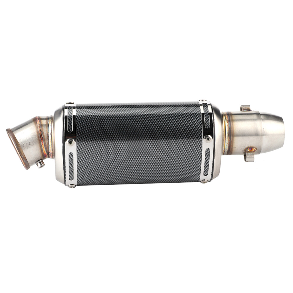 51Mm 2In Short Exhaust Pipe Universal Modified Carbon Fiber Style Motorcycle Scooter Street Bike Muffler 9411323737145