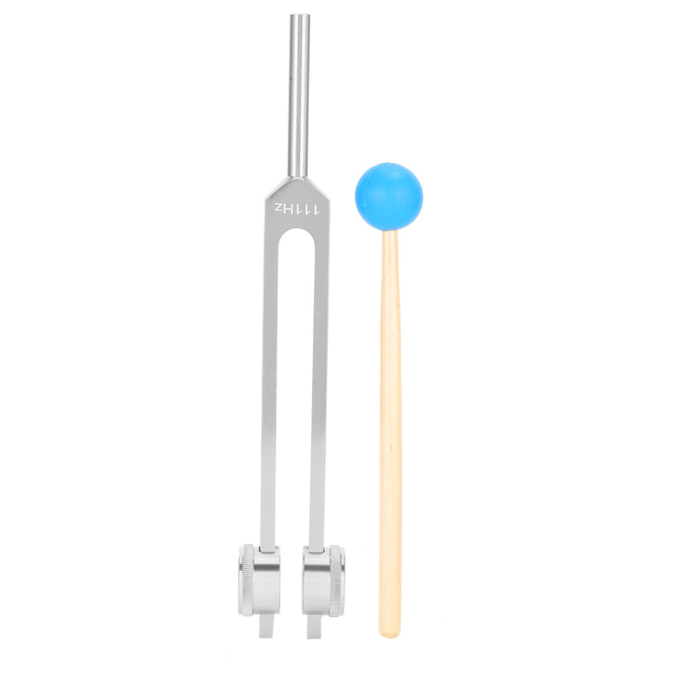 Aluminum Alloy 111HZ Frequency Tuning Fork Yoga Meditation Tuning Energy Fork With HammerSilver