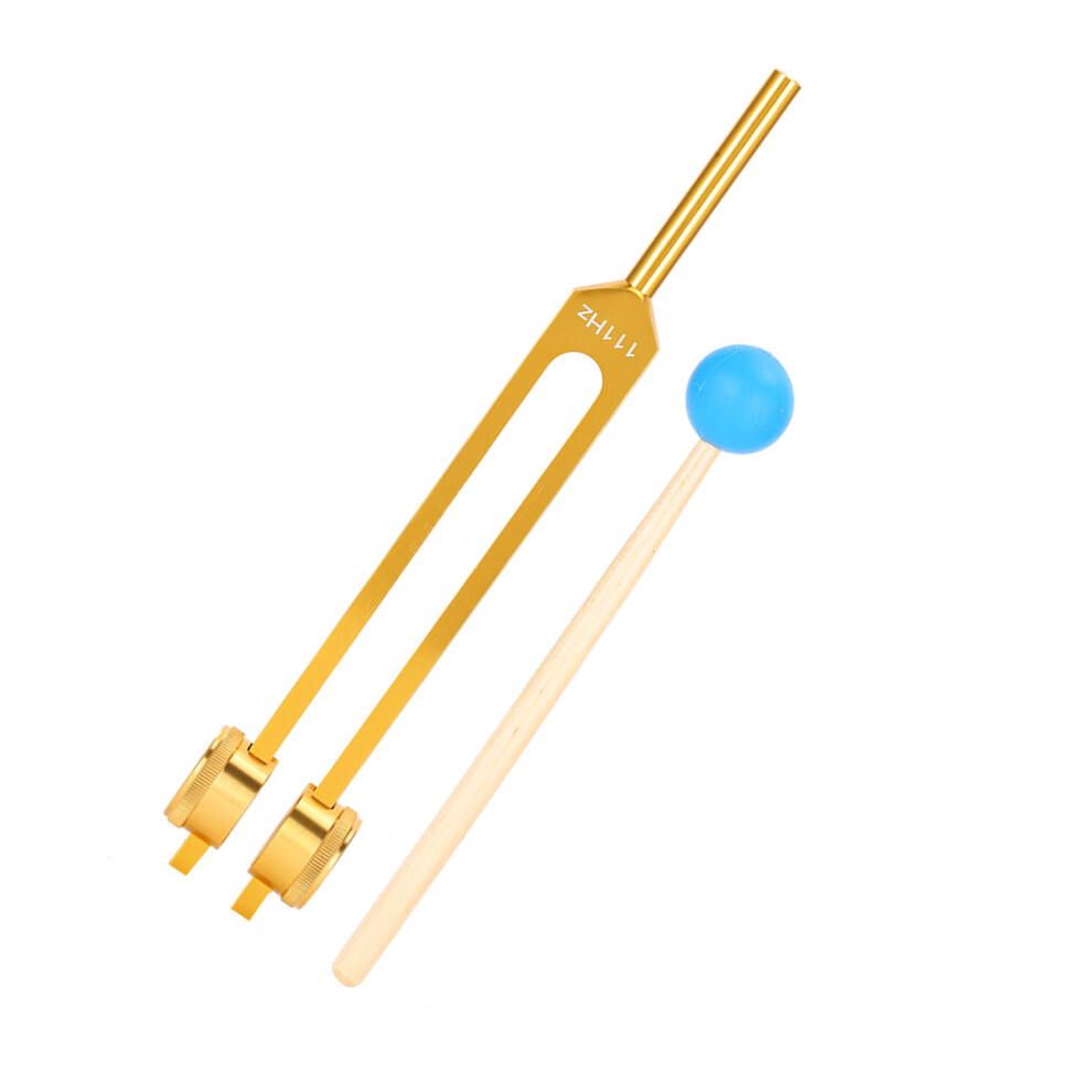 Aluminum Alloy 111HZ Frequency Tuning Fork Yoga Meditation Tuning Energy Fork With HammerGold