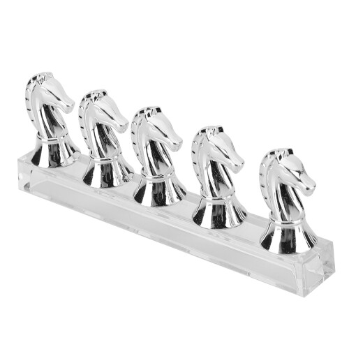 Pferdekopfnagel Tipp Practice Rack Magnethalter 5 Stück ABS Silber 2