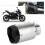 Racing Exhaust Escape Pipe Tip Titanium Tailpipe Motorcycle Accessories 60mm 2.4in Universal Modification 1