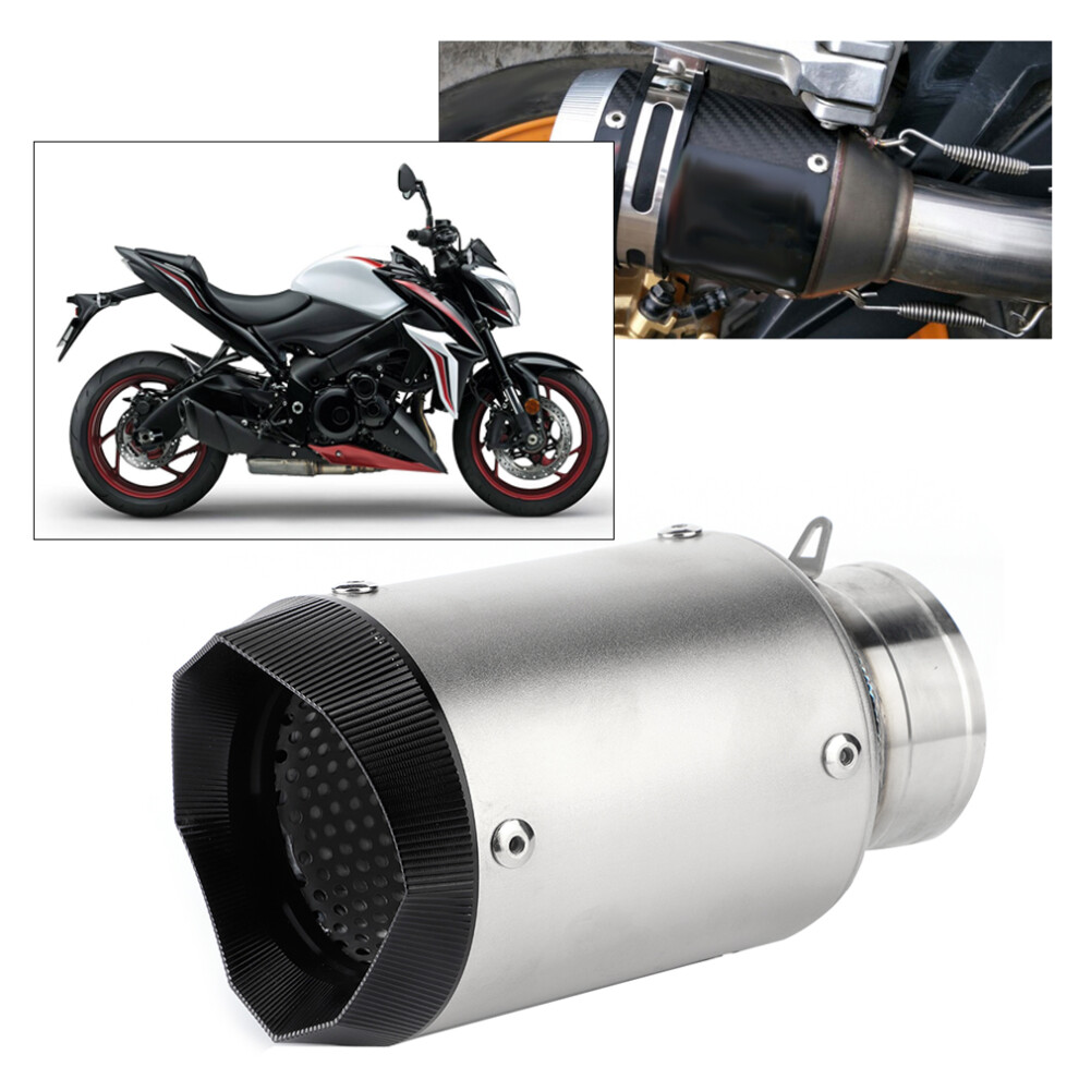 Racing Exhaust Escape Pipe Tip Titanium Tailpipe Motorcycle Accessories 60Mm 2.4In Universal Modification 8761323737975