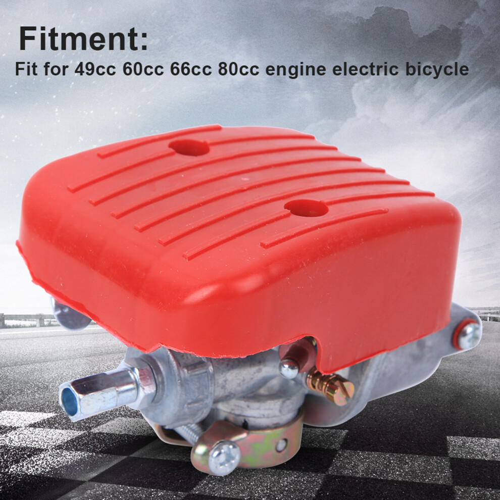 Motorized Bicycle Bike Carb Carbohydrate Carburetor For 49Cc 60Cc 66Cc 80Cc Engine Red 3391323742676