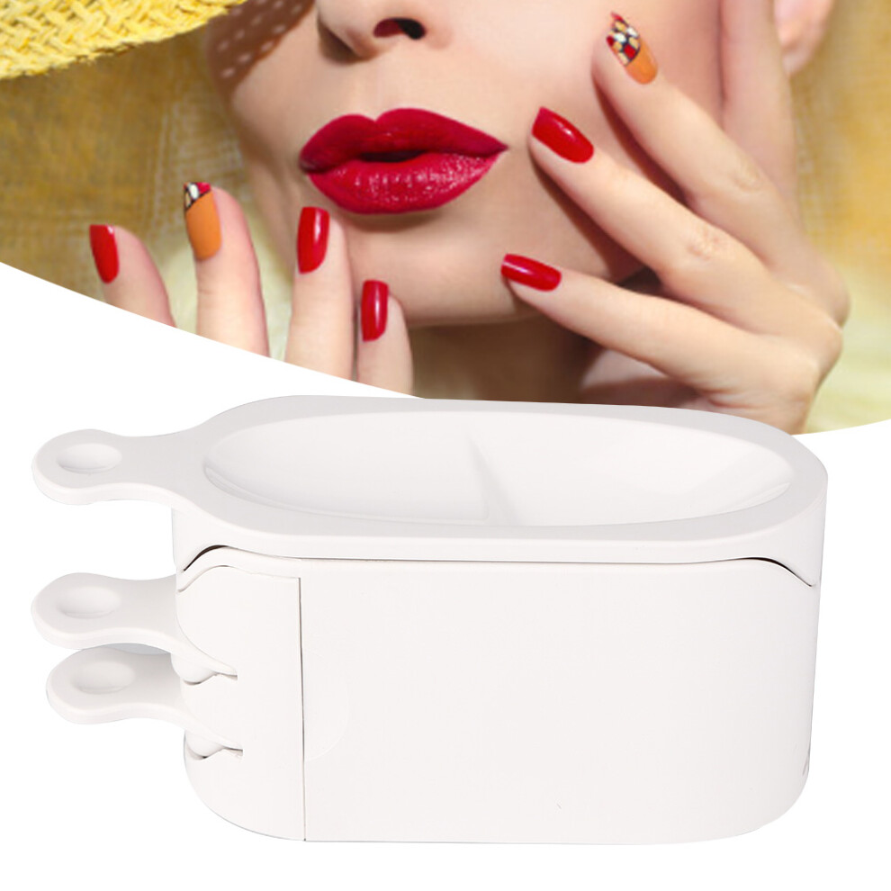 White Professional Nail Dip Powder Case French Manicure Dipping Tray Mould Container