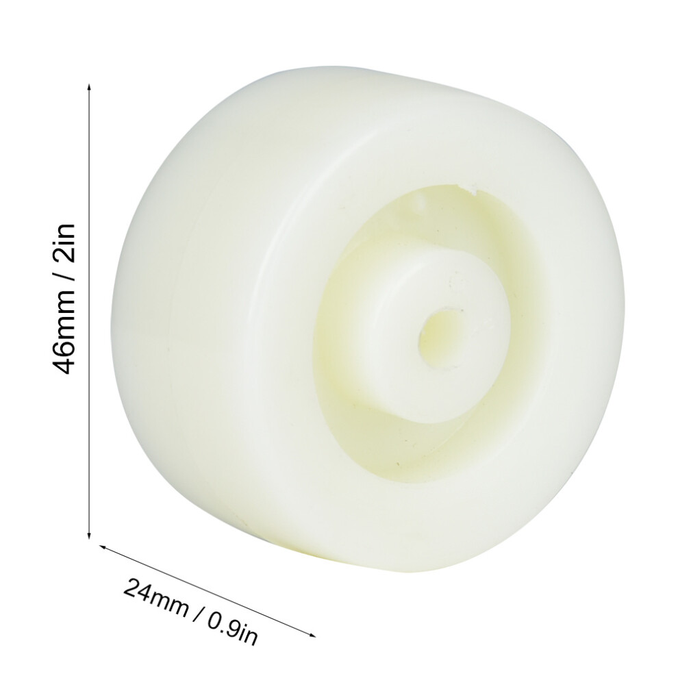 10Pcs 2 Inches Nylon Wheel Nylon Round Pulley Caster Roller Wheel 20Kg Maximum Load 4141323748937