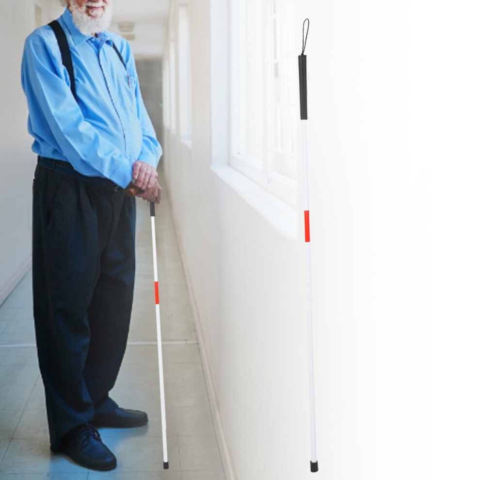Portable Folding Blind Walking Stick Aluminum Alloy Reflective Blind Elderly Guide Cane