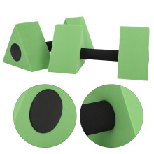 2PCS Triangle Dumbbell EVA Water Weight Barbell Children Swimming Fitness EquipmentGreen