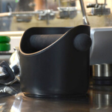 Coffee Knock Box Anti-Slip Coffee Slag Grounds Bucket with Rubber Bar Coffee Making Accessories(Straight Mouth )