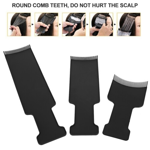 3 Stück Haarfärbe-Board-Set, Kunststoff, S/M/L, Schwarz für Haarfärbung 2