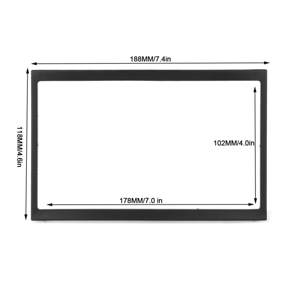 2 Din Car Dash Mount Installation Trim Kit Frame Universal Modification 178X102mm Black 5011323753738