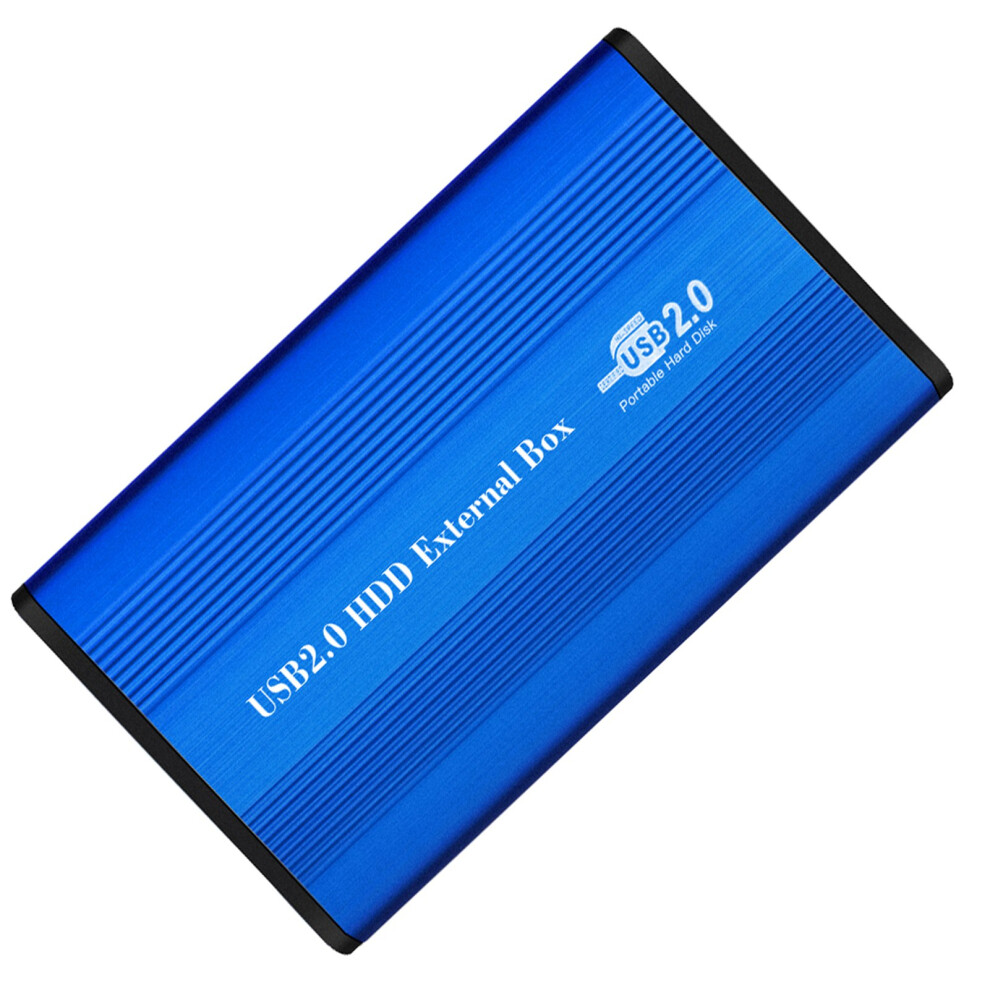 Usb2.0 To Ide Hard Disk Case 2.5'' Ide Hdd Enclosure Portable Hard Disk Box Aluminum Alloy Hdd Enclosure (Not Inclube Hard Disk) Blue 9471323756560
