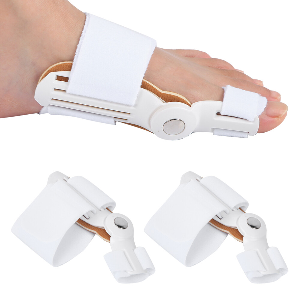 2Pcs Adult Bunion Corrector Orthopaedic Toes Separators Hallux Valgus Orthosis Equipment for Woman Day/Night Usewhite