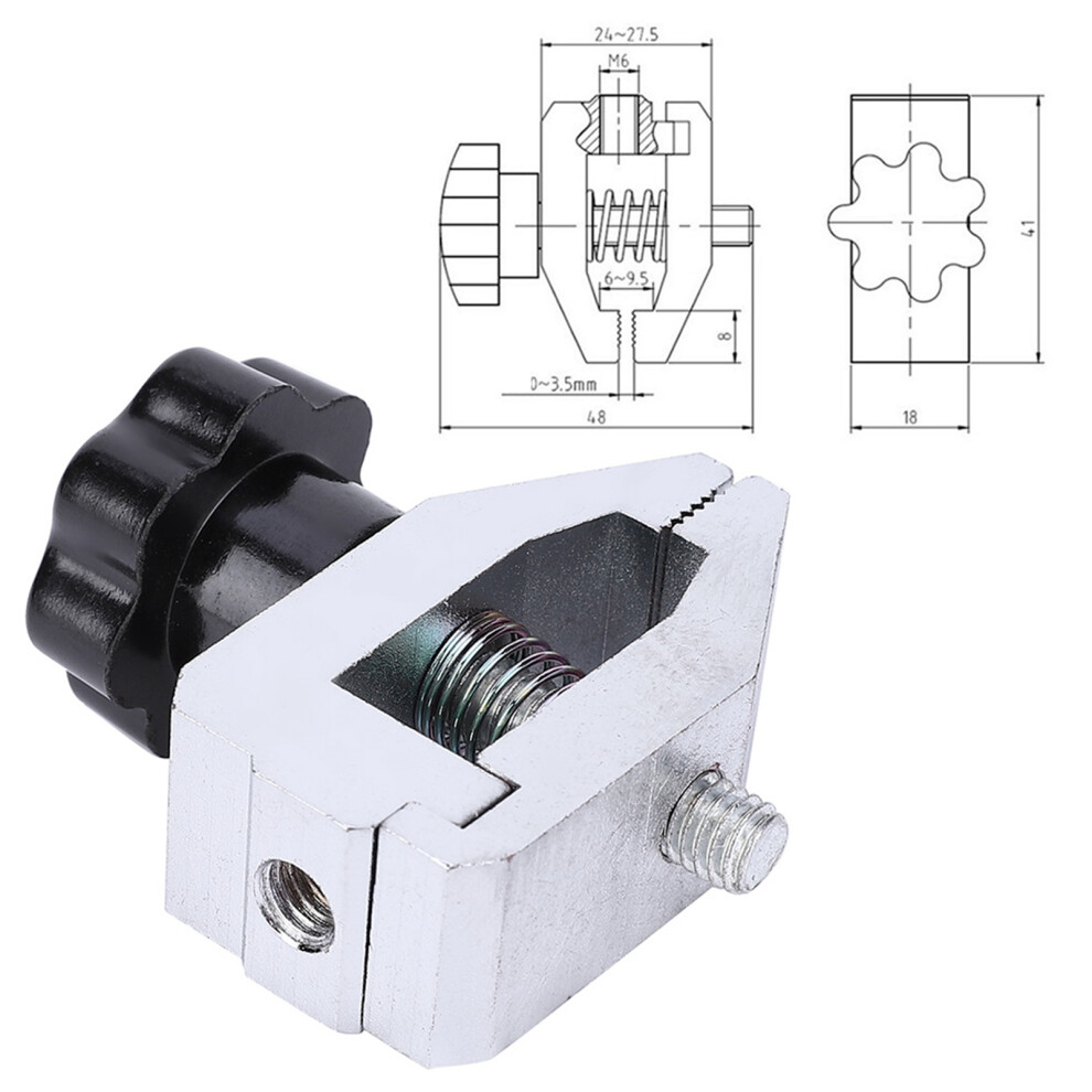 Sjj-01 Stainless Steel Jaw Clamp Thrust Tension Meter Clamp Micrometer Fixture 500N 7891323762125