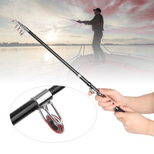 Tragbarer, teleskopischer Glasfaser-Angelschaft 1,2 m, 6 Sektionen