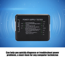 Schwarzer ABS-Netzteiltester für ATX-Computer mit LED-Anzeigenleuchte