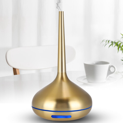 120ml Gold Air Humidifier Fragrance Diffuser Night Light