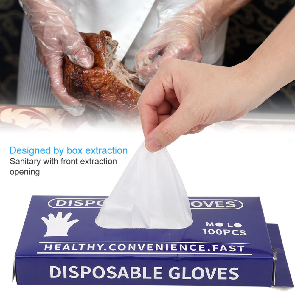 100Pcs / Box Disposable Gloves Cpe Food Grade Transparent Gloves For Kitchen 8341323768669