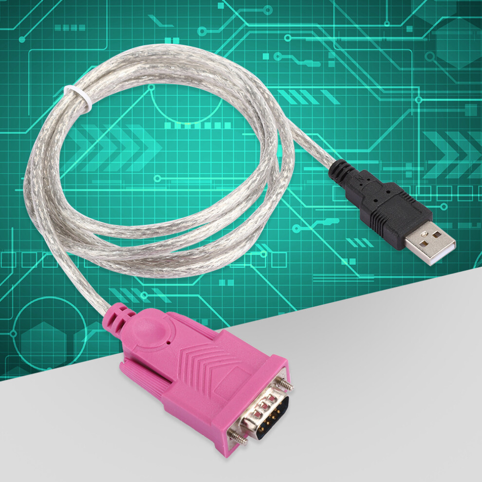 Usb 2.0 To Rs232 Serial Port Cable Converter Db9 Universal Male Connector Cable 1.5 Meters 6911323771239