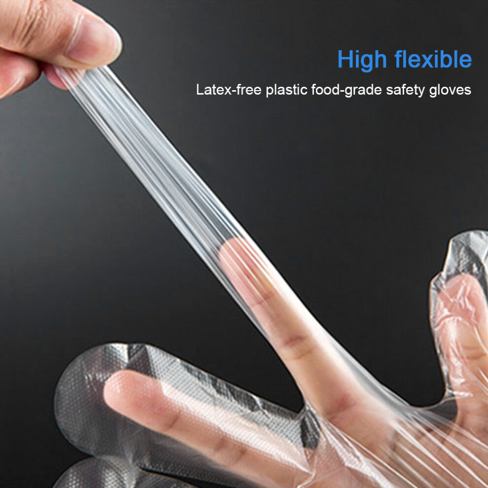 300Pcs Disposable Glove Plastic Clear Glove Food Preparation Safety For Restaurant Kitchen Cooking Bbq 4921323774200