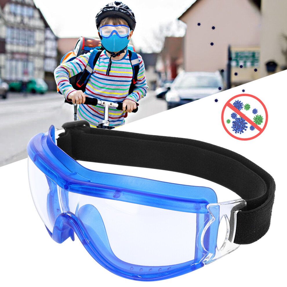 Children Anti Fog Dustproof Waterproof Goggles Unisex Kid Cycling Windproof Protective Safety Glasses(Blue ) 8271323774189