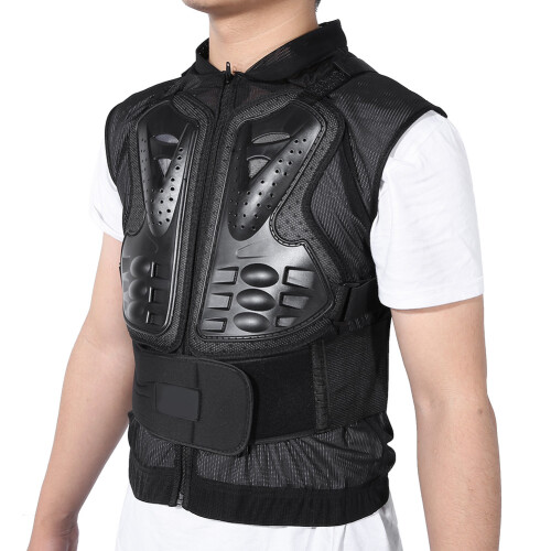 Motorcycle Vest Sleeveless Body Armor Protector Racing Protective Gear Jacket (M)