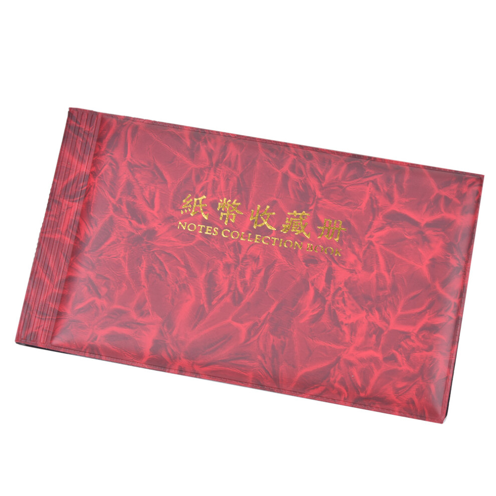 30 Pages Paper Money Currency Banknote Collection Book Storage Album Bill Money Holderrose Red 8701323778431