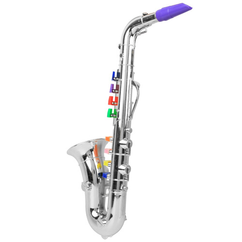 Plastik Kinder Mini-Saxofon Spielzeug Silber oder Gold für Kinder Musikalischer Spaß 2