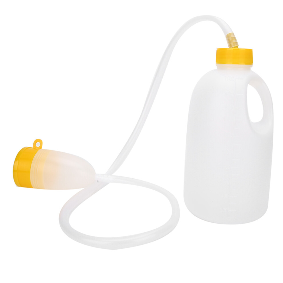Pvc 1700Ml Portable Home Hospital Male Pee Bottle Urine Collector Storage With Pipe 5071323779718