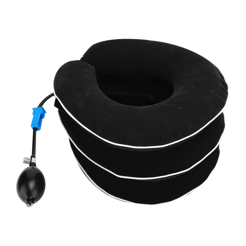 Inflatable Cervical Collar Adult Home Neck Stretching Devices Traction Support BraceBlue