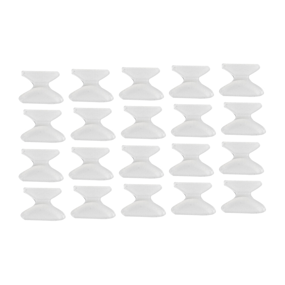 White 20 Pairs 1.8Mm Soft Silicone Anti-Slip Nose Pads Glasses Sunglasses Accessories