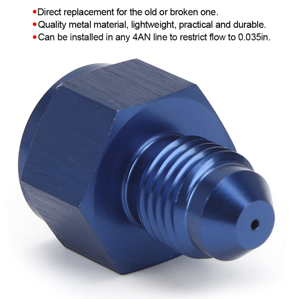 Metal 4An Inline Oil Inlet Restrictor Straight Fitting 4An Male To 4An Female 0.035In 4971323781692