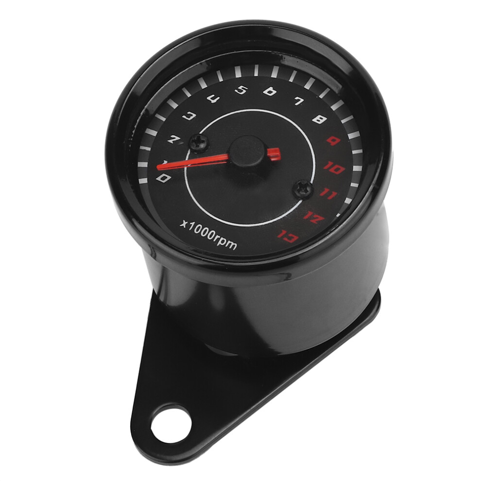 Motorcycle Backlight Tachometer Speedometer Aluminum Gauge Replacement Housing Dial Black 8031323781880