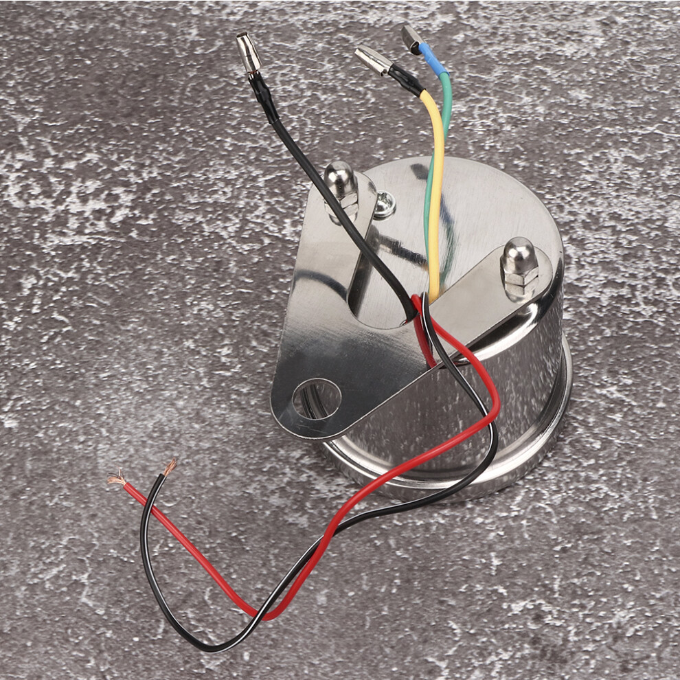 Motorcycle Backlight Tachometer Speedometer Aluminum Gauge Replacementsilver Housing Dial Black 9421323781895
