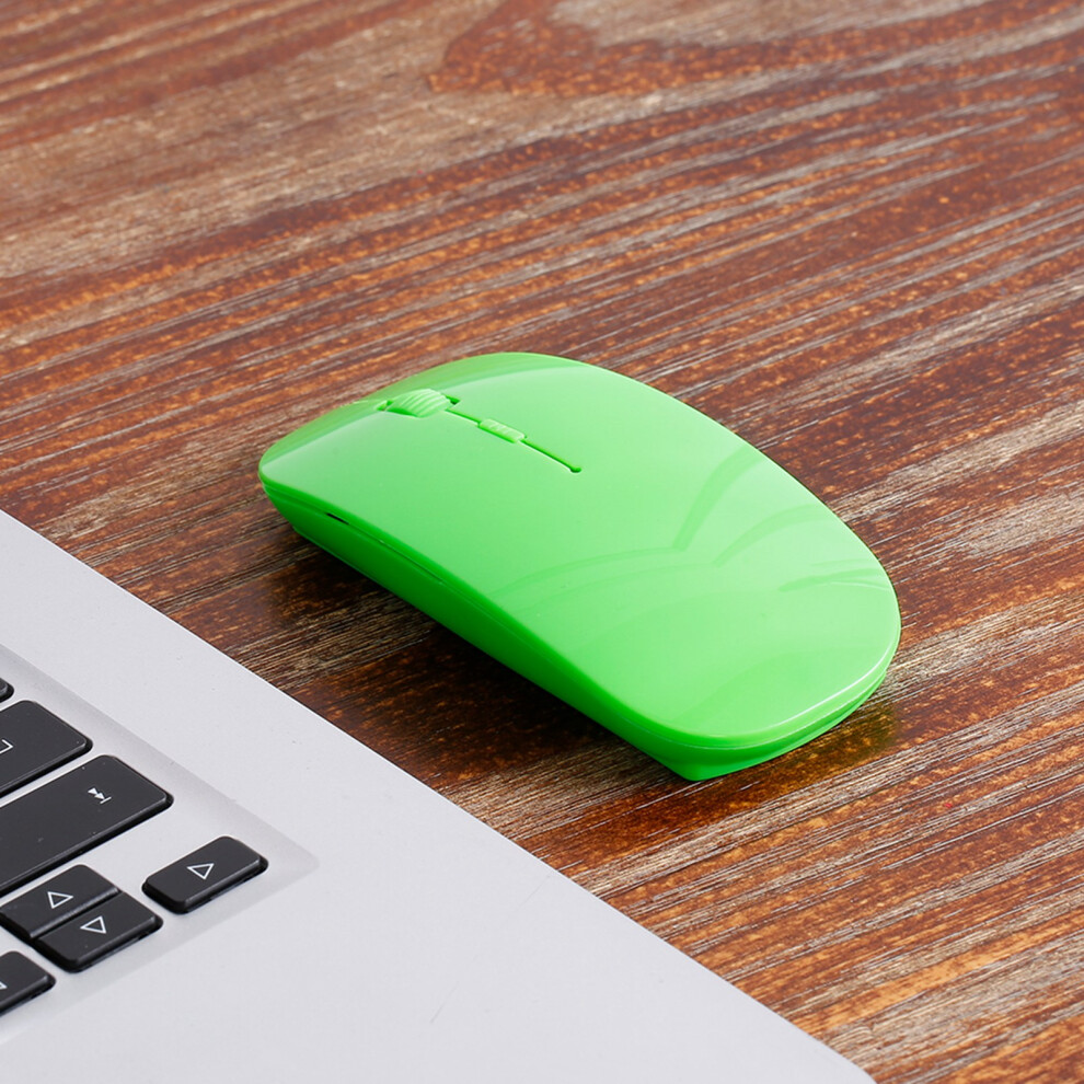 2.4G Wireless Mouse Portable Ultra-Thin Mute Mouse 4 Keys Wireless Optical Mouse 1600Dpi For Desktop Computer Laptop Green 8481323784587