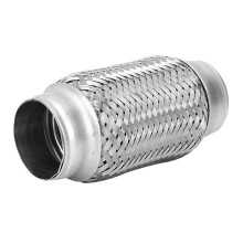 2 x 6in Car Exhaust Flexible Pipe Stainless Steel Weld Joint Tube Auto Accessories