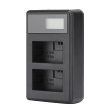 LCD-Doppelschachtkamera-Akkuladestation für Sony NP-FW50, 85x50x20mm Schwarz