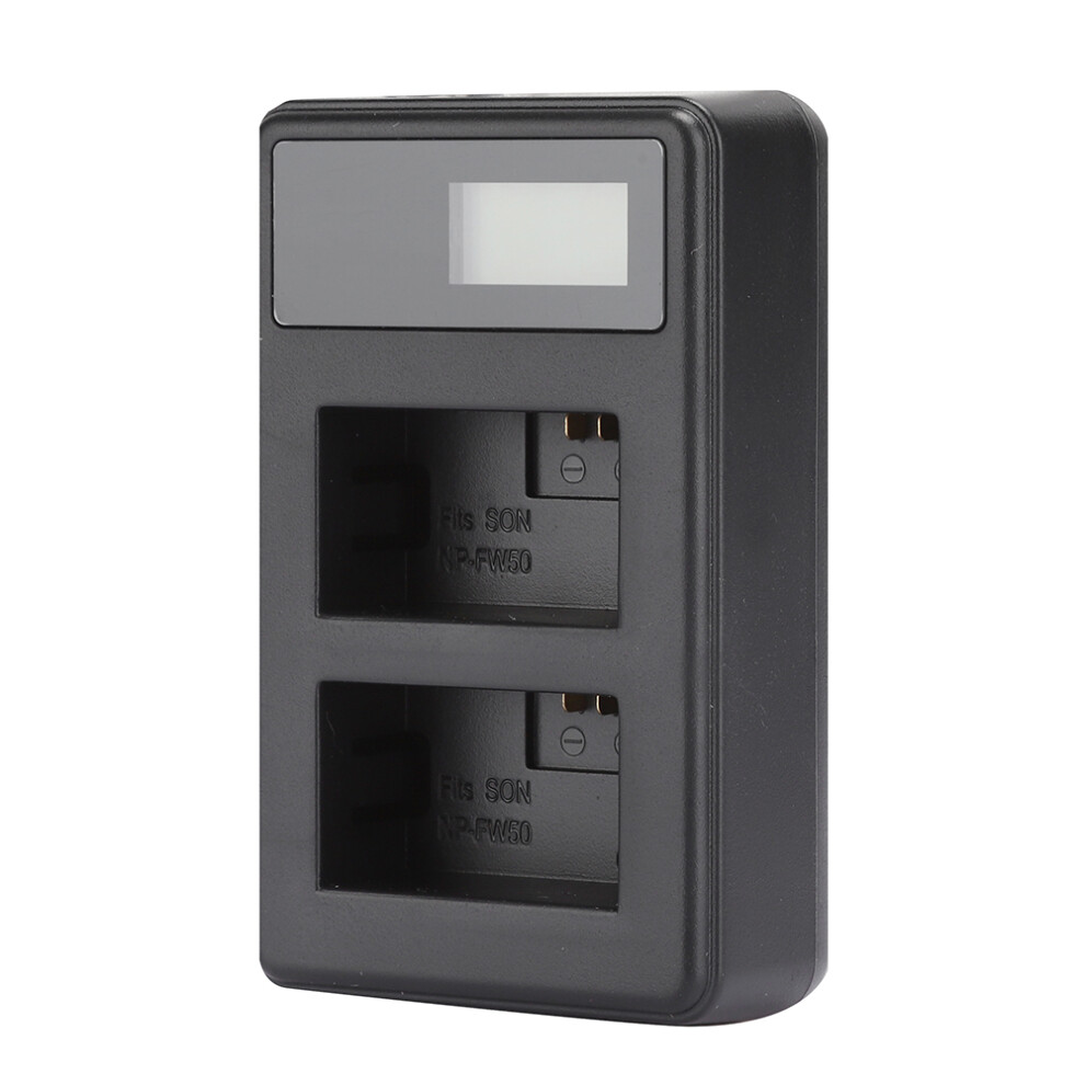 Seivi Portable Lcd Electric Quantity Display Dual Slot Camera Battery Charger For Sony Np Fw50 A6300 A6500 A6000 A7r A7 4941323786928