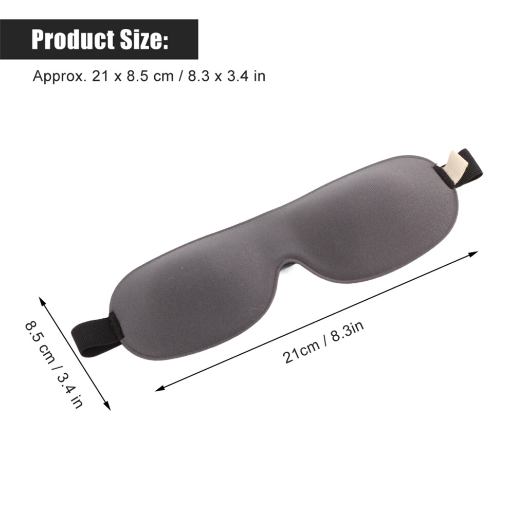 Light Blocking Sleeping Eye Mask Breathable Eyepatch Relieve Eyestrain for Men Women UseLight Gray