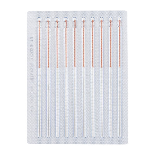 100pcs / box Disposable Sterile Acupuncture Needle Massage Therapy Copper Needle0.30 x 40 2