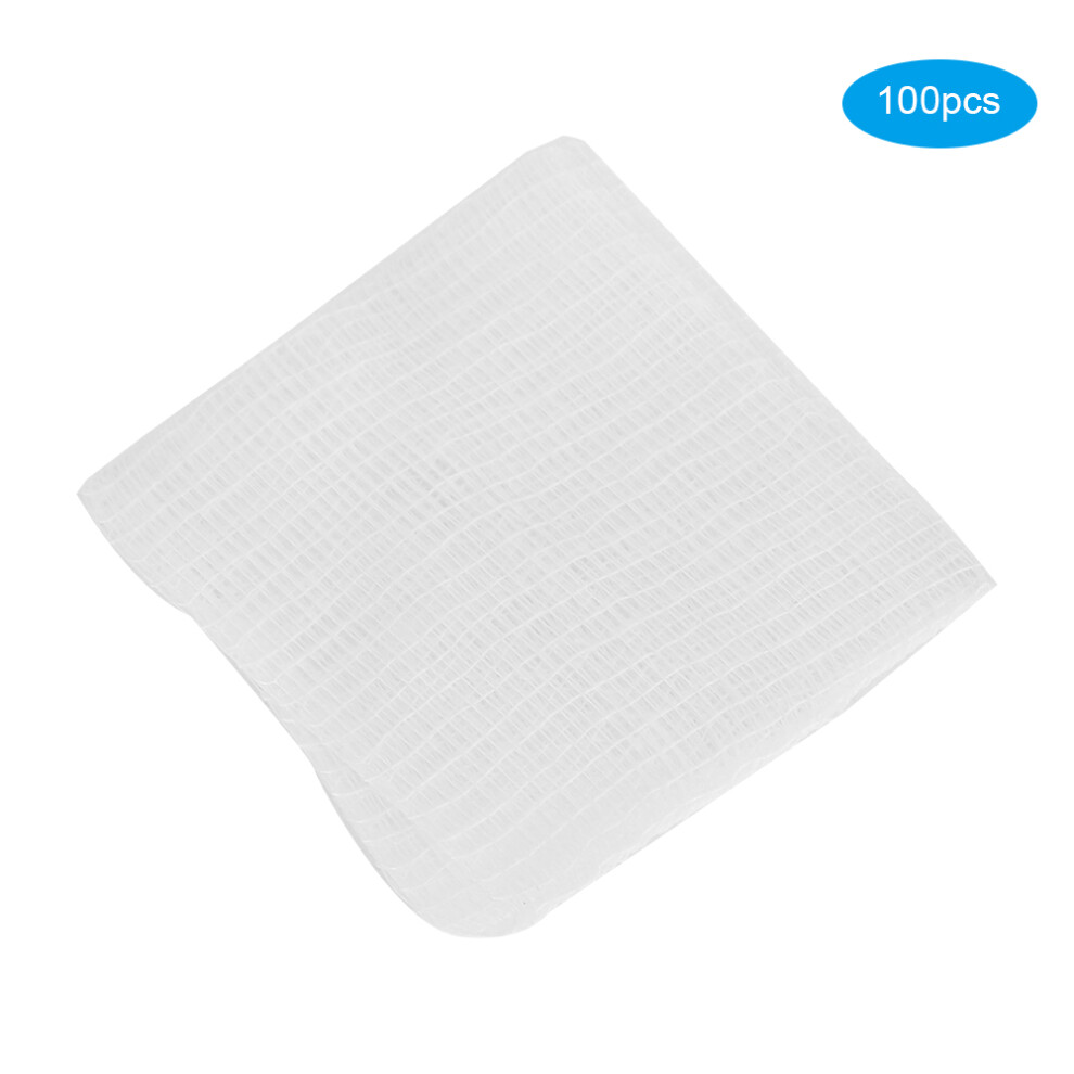 100pcs 5 x 5cm Medical Purified Gauze Wound Dressing Sterile Cotton Pad First Aid Care Supplies