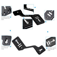 Aluminium Alloy Camera Flashlight Tripod Bracket with Dual 1/4in Screw for DSLR Stand Shooting
