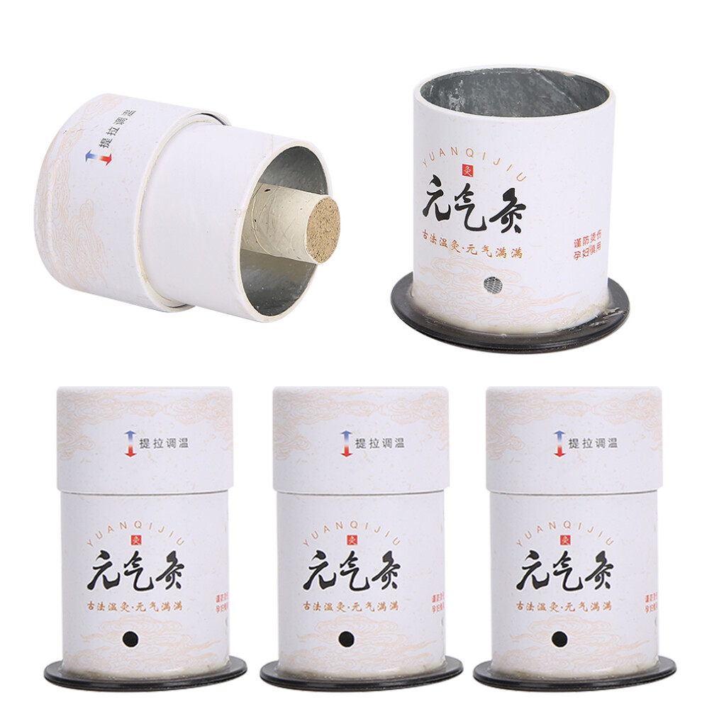 4pcs Smokeless Moxa Tube Acupuncture Massage Moxibustion Roll BoxTool