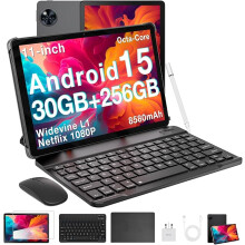 DOOGEE 2025 Newest Android 15 Tablets, U11 Pro 11 Inch Tablet, 30GB RAM+256GB ROM/ 2TB, 8580mAh, 90Hz Octa Core Tablet with Pen, Keyboard, Mouse&Case