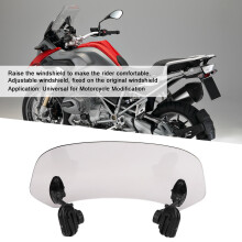 Motorradscheibe Erweiterung, höhenverstellbar, Windschutzscheibe Zubehör, Tawny