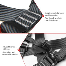 Black Red Polyester Children Full Body Climbing Harness Outdoor Protection Safety BeltBlack Red L (10-14 Years Old)