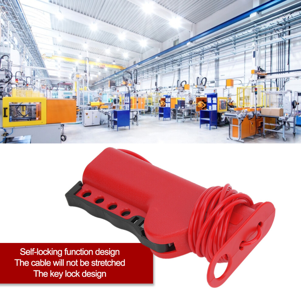 Adjustable Nylon Cable Lockout Irregular Industrial Equipment Safety Lock Device 1.6M / 5.2Ft 5091323799905